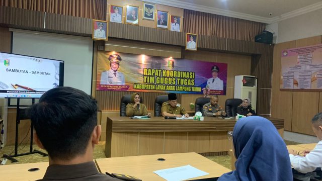 Wakil Bupati Lampung Timur Buka Rapat Koordinasi Tim Gugus Tugas Kabupaten Layak Anak  2026