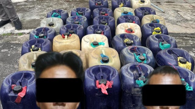 Polres Metro Lampung Bongkar Praktik BBM Oplosan, Dua Pelaku dan Puluhan Derigen Diamankan