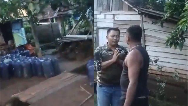 Heboh Warga di Lampung Timur Labrak Anggota TNI sedang Timbun Solar Diduga Hasil Ngecor