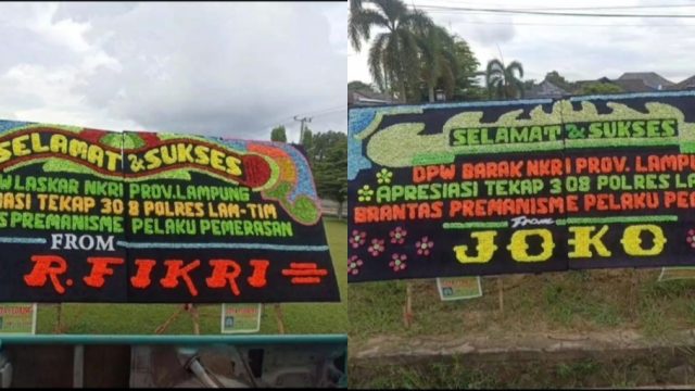 OTT Ketua LSM Sumbagsel, Polres Lampung Timur Dibanjiri Ucapan Selamat