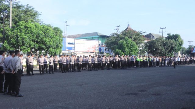 Pimpin Apel Siaga Hari Buruh Nasional, Kapolres Metro Polda Lampung Pastikan Personel Tetap Siaga Penuh