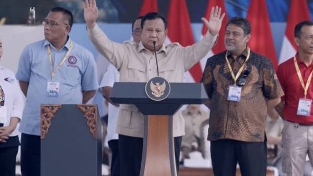 Prabowo Hadiri May Day di Monas: Saya Jadi Presiden Karena Dukungan Kaum Buruh