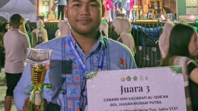 Kader Kaligrafi Al‑Qalam IAIN Kendari Raih Juara III MTQ XXXI Sultra