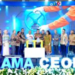 Peresmian simbolis injeksi perdana Chemical Enhance Oil Recovery (CEOR) berbasis polimer di Lapangan Rama PHE OSES oleh Kepala SKK Migas Djoko Siswanto dan Direktur Utama Pertamina (Persero) Simon Aloysius Mantiri, Rabu (8/7/2026).