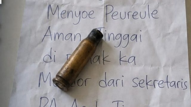 Kantor PA Aceh Timur Diteror Kiriman Selongsong Peluru