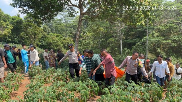 Dilaporkan Hilang Warga Lampung Utara Ditemukan Telah Menjadi Mayat, Polisi Olah TKP