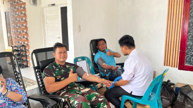 Program Germas, Desa Sei Sentosa Labuhanbatu Gelar Donor Darah