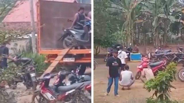 Lari Tunggang-langgang Penjudi Sabung Ayam di Sekampung Udik Lampung Timur, Puluhan Motor Diangkut Polisi