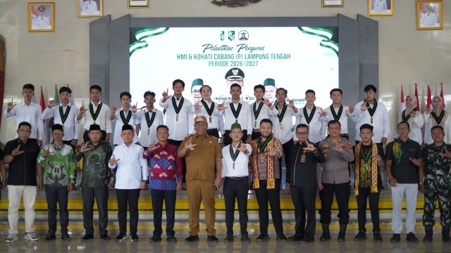 Pengurus HMI Cabang Persiapan Lampung Tengah Periode Pertama Resmi Dilantik